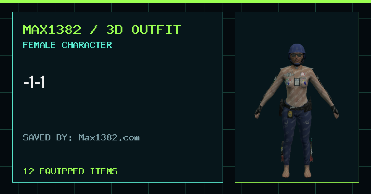 -1-1 3D GTA Online outfit by Max1382.com · MAX1382