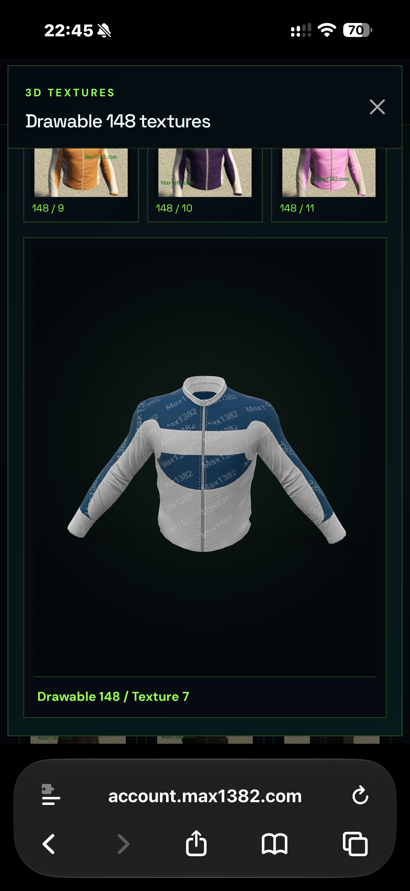MaxSubs interactive 3D clothing item screenshot 2
