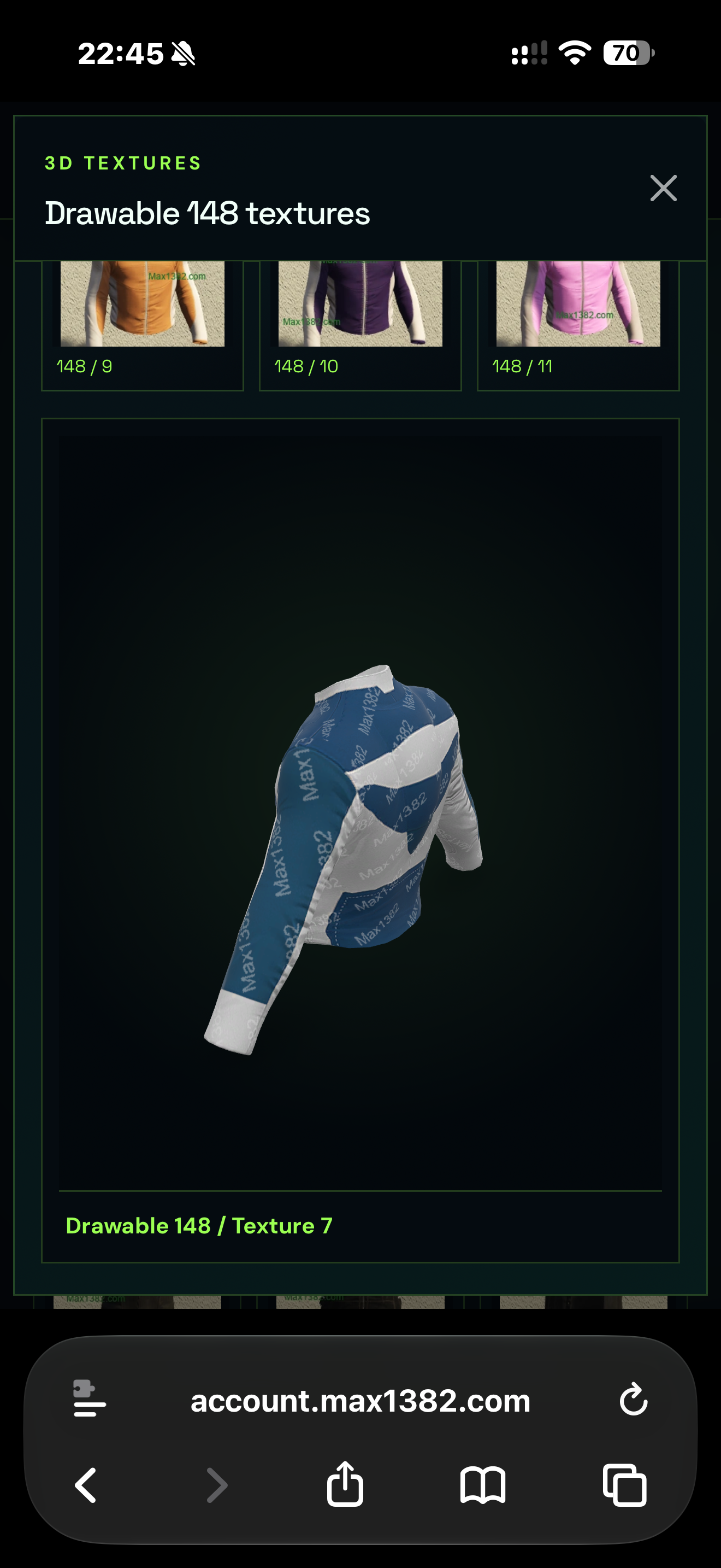 MaxSubs interactive 3D clothing item screenshot 3
