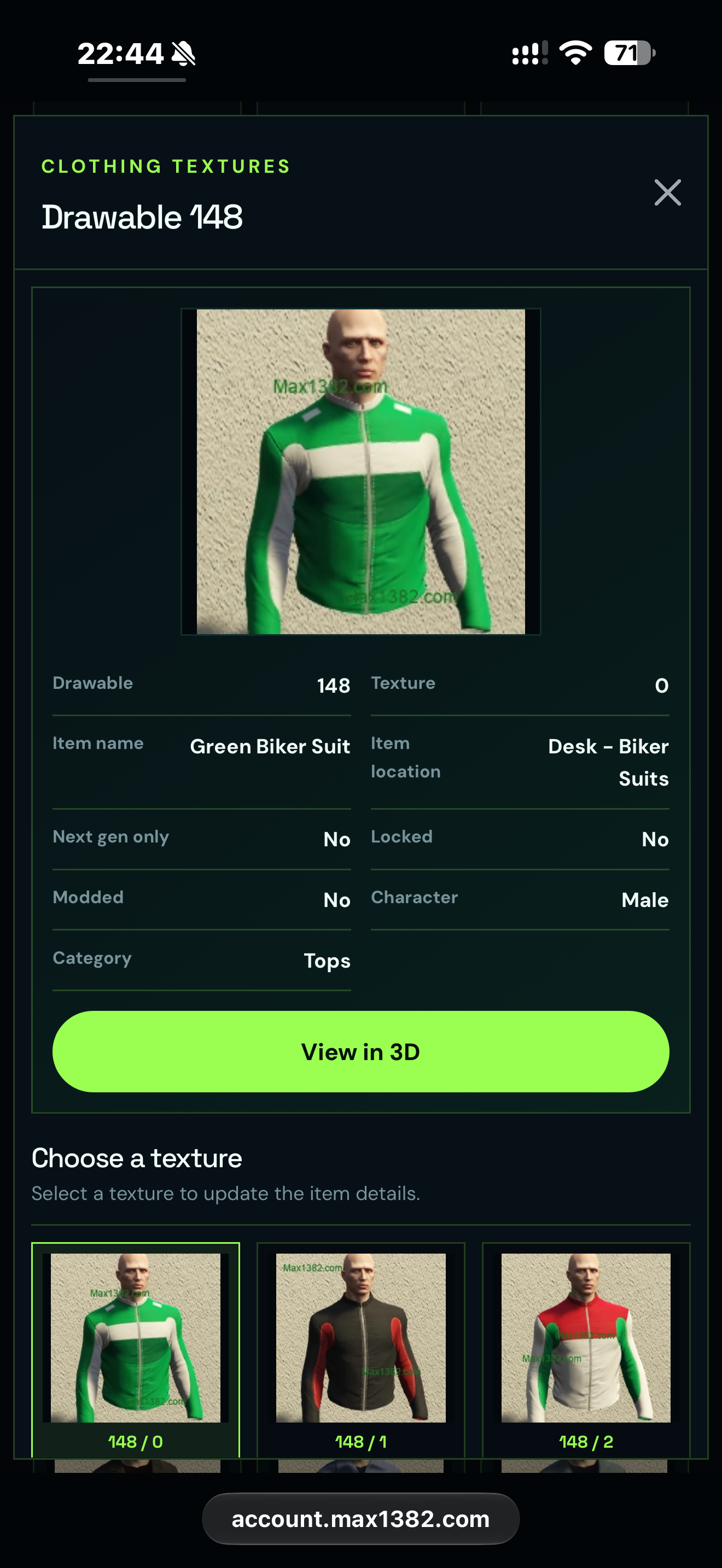 MaxSubs full GTA clothing list screenshot 1