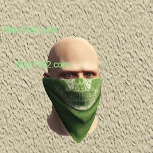 Green Skull Face Bandana (M)