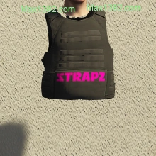 Black & Purple Strapz Vest