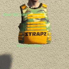 Orange & Green Strapz Vest