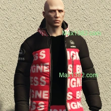 Red Bigness Brand Puffer