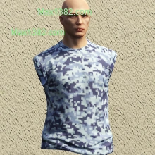 Blue Digital Rolled Tee