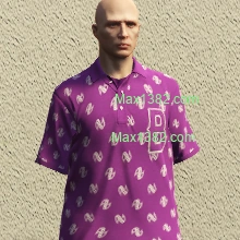 Purple B Polo Shirt